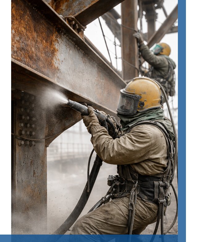 Пескоструйная очистка металлоконструкций в Сосновом Боре по 609 р.  ВЫСОТНИК-Снб