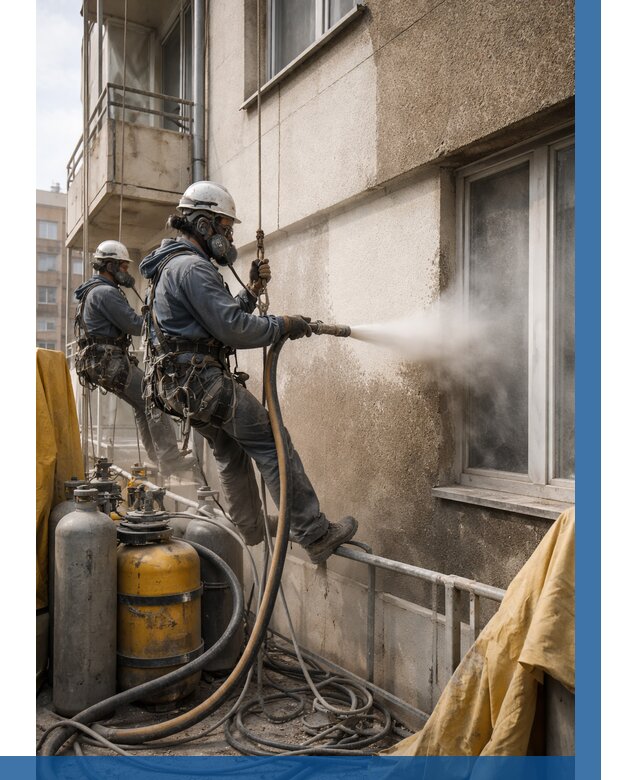 Пескоструйная очистка фасада в Сосновом Боре от 660 р. | ВЫСОТНИК-Снб