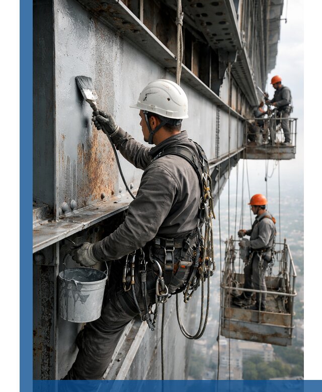 Покраска металлоконструкций на высоте в Сосновом Боре профессионально