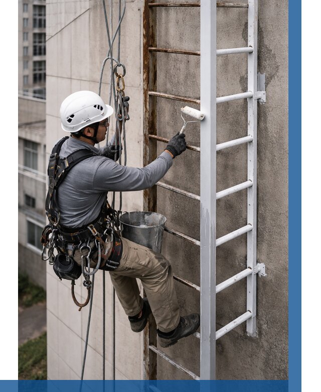 Покраска пожарных лестниц в Сосновом Боре от 4571 р. | ВЫСОТНИК-Снб