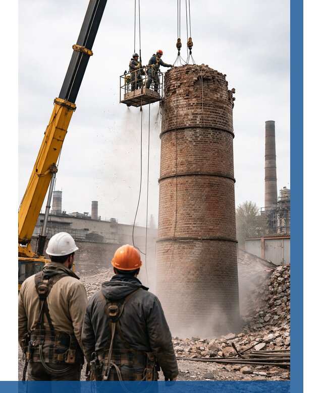 Демонтаж дымовой трубы в Сосновом Боре от 91422 р. | ВЫСОТНИК-Снб, смета