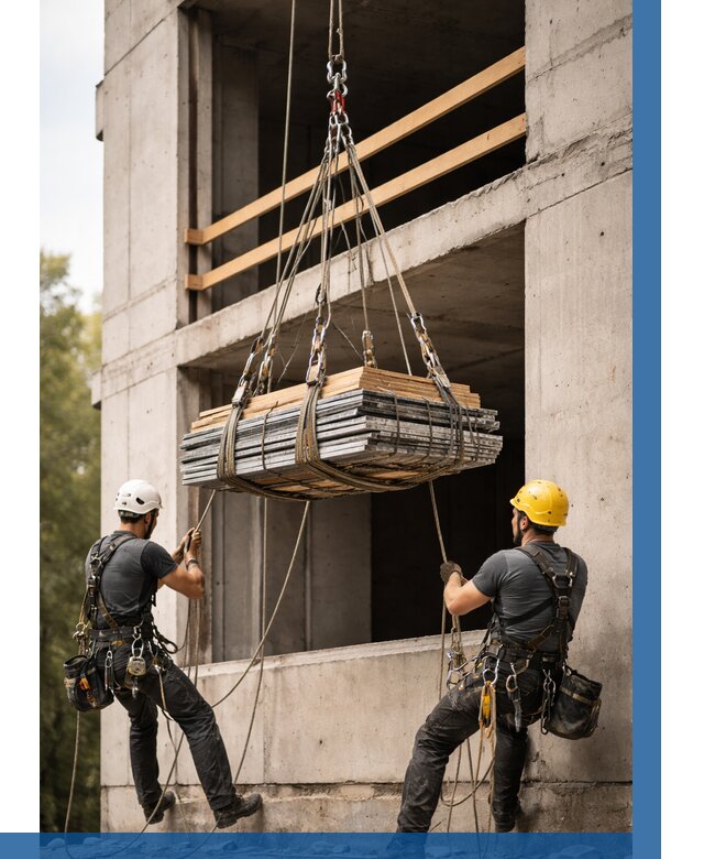 Подъем материала на этаж веревками в Сосновом Боре от 1524 р. | ВЫСОТНИК-Снб