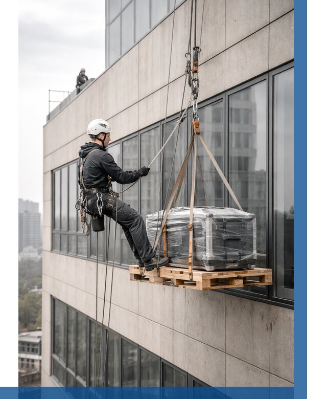 Спуск груза по фасаду в Сосновом Боре от 3555 р. | ВЫСОТНИК-Снб