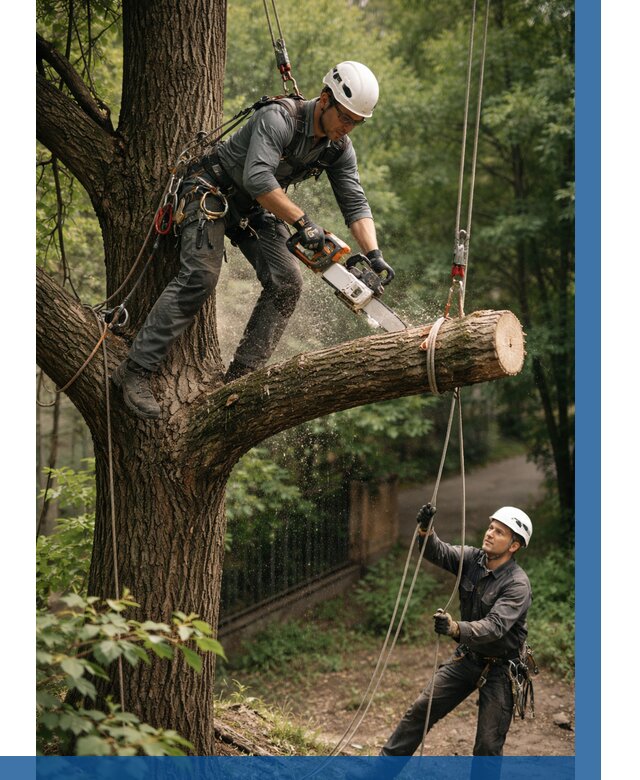Спил деревьев альпинистами в Сосновом Боре от 8126 р. | ВЫСОТНИК-Снб