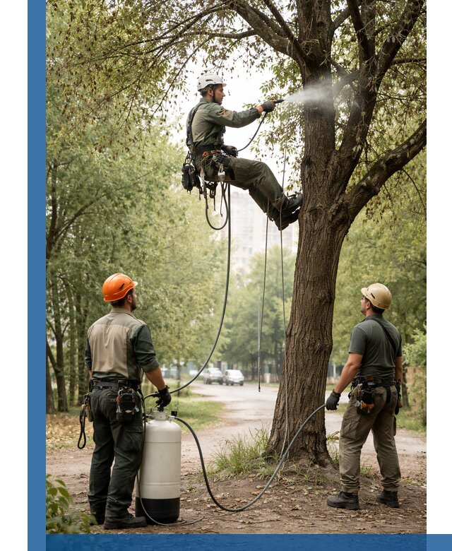 Обработка деревьев от вредителей в Сосновом Боре профессиональная защита