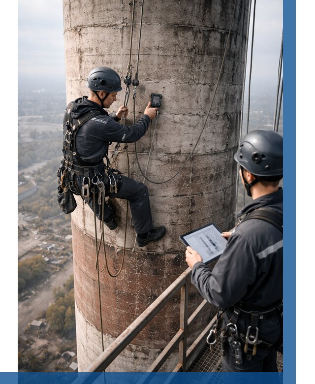 Обследование дымовой трубы в Сосновом Боре от 8126 р. | ВЫСОТНИК-Снб