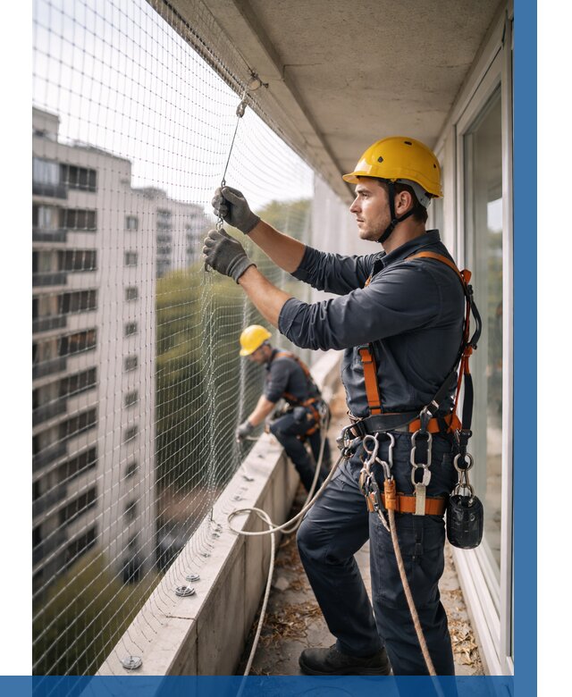 Монтаж сетки от птиц в Сосновом Боре от 4571 р. | ВЫСОТНИК-Снб